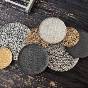 Set of Textured Decorative Plates